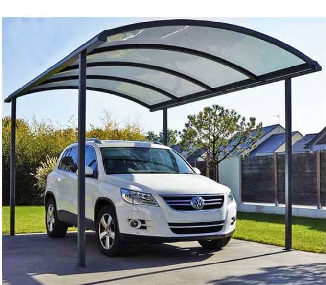 M Type - Curved Roof Carport - 1 Car- Kitset Dimensions